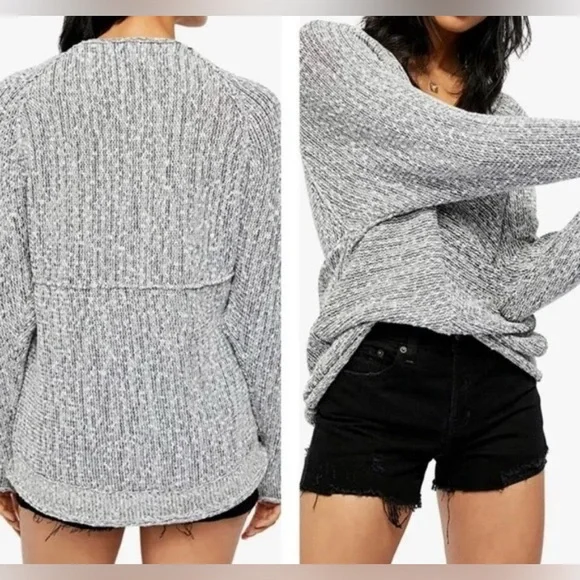 FREE PEOPLE BRIGHT LIGHTS OVERSIZED TUNIC SWEATER - Picture 5 of 11